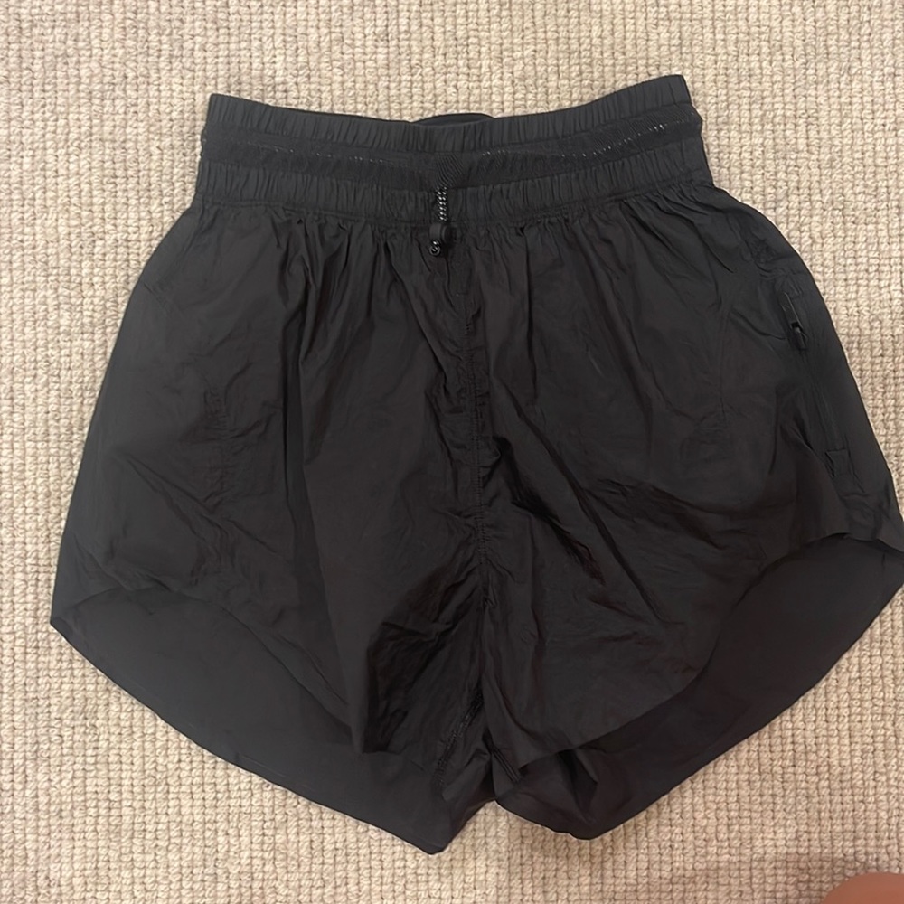 Black Lululemon High-Waisted Shorts